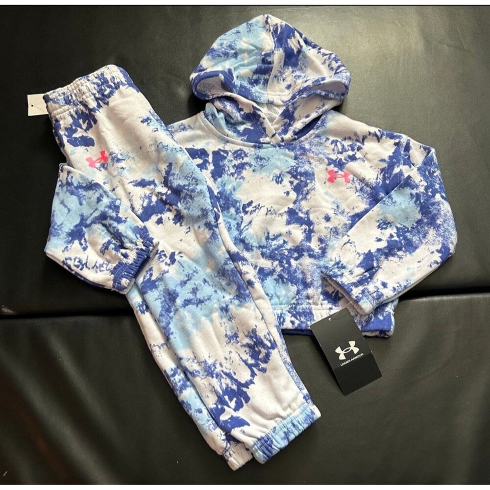 NWT Under Armour 'Iced Dyed' Hoodie & jogger Set Girls Size 3T